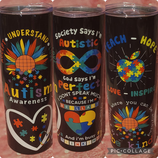 R8 Autism Awareness 20oz Tumbler