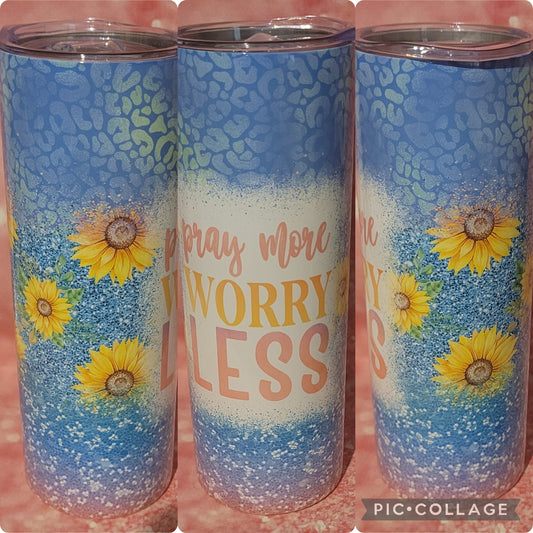 R74 Pray More Worry Less 20oz Tumbler