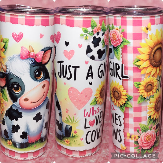 C173 Just A Girl Who Loves Cows 20oz Tumbler