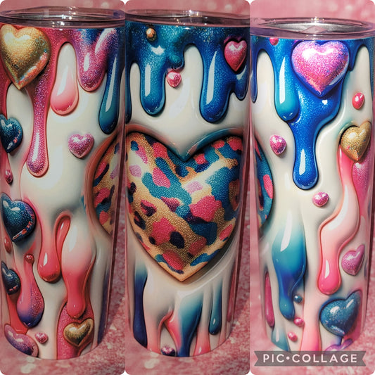 E5 Dripping Heart 20oz Tumbler