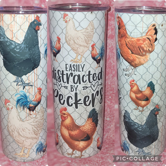 C86 Easily Distracted By Peckers 20oz Tumbler