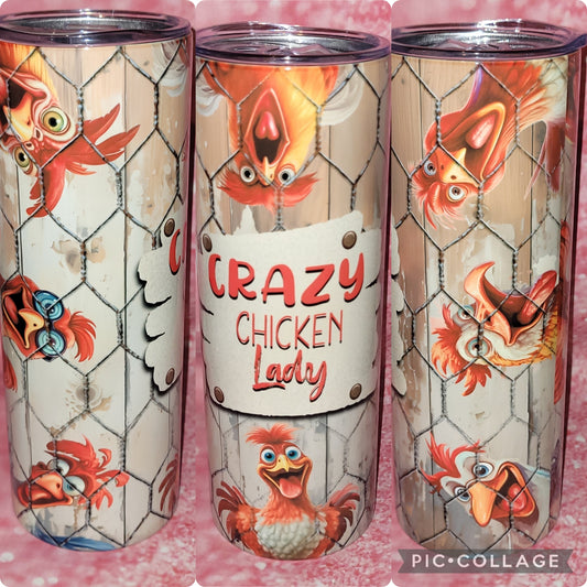 C80 Crazy Chicken Lady 20oz Tumbler