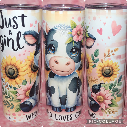 C175 Just A Girl Who Loves Cows 20oz Tumbler