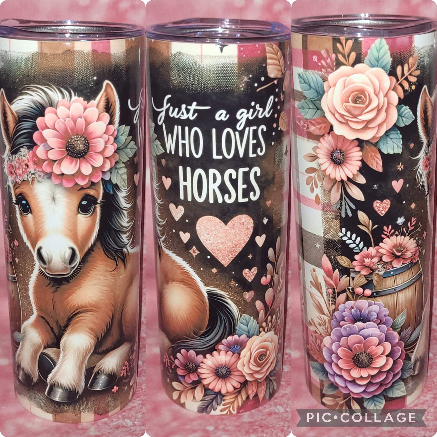 C180 Just A Girl Who Loves Horses 20oz Tumbler