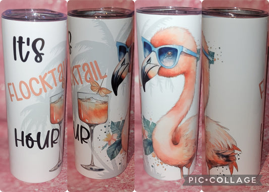 S15 It's Flocktail Hour Flamingo 20oz Tumbler