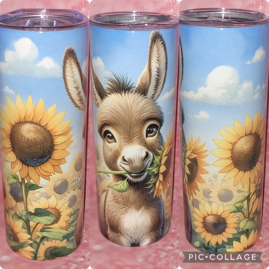 C251 Sunflower Donkey Tumbler
