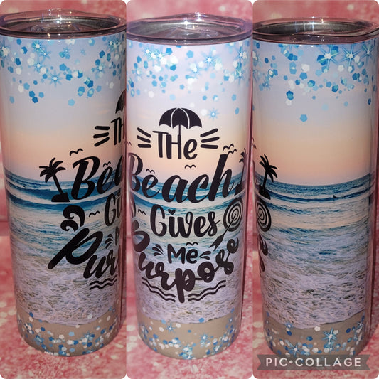 A42 Beach Gives Me Purpose 20oz Tumbler