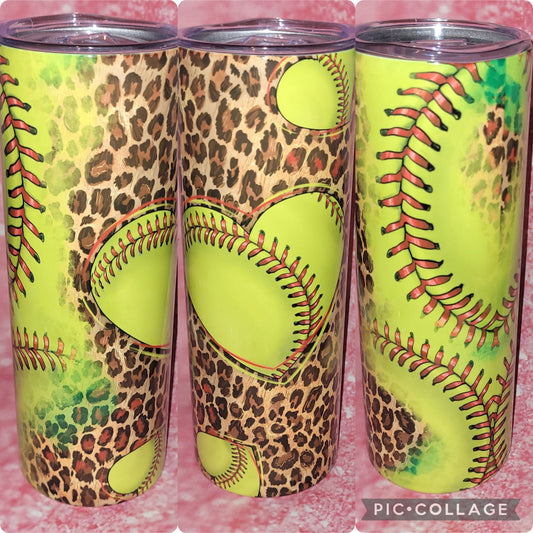 SP24 Cheetah Softball 20oz Tumbler