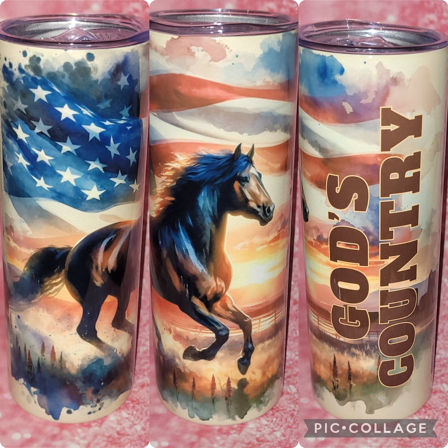 C296 God's Country Horse 20oz Tumbler