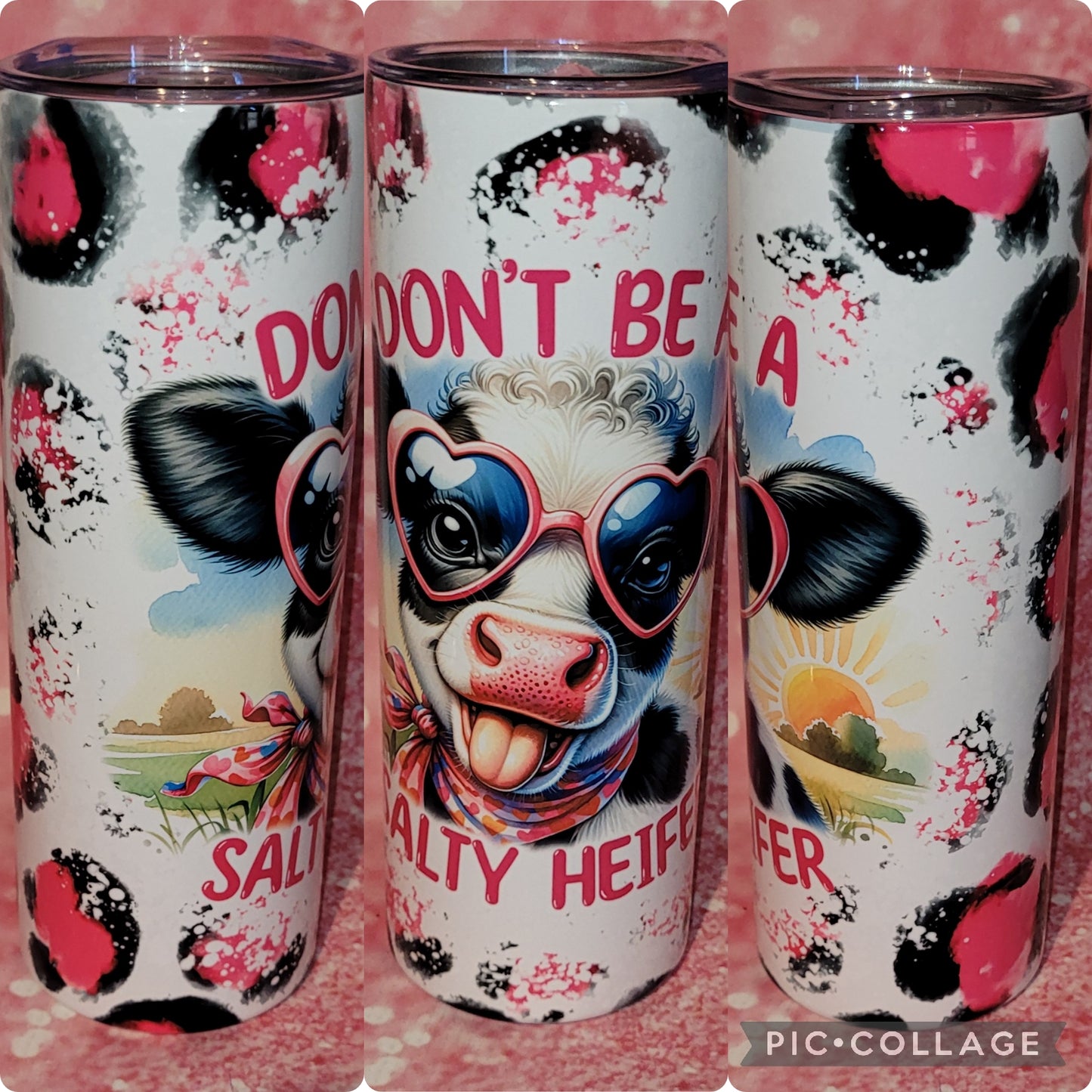 Salty Heifer Cow 20oz Tumbler