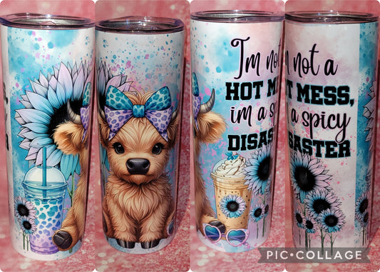 Not A Hot Mess Highland Cow 20oz Tumbler