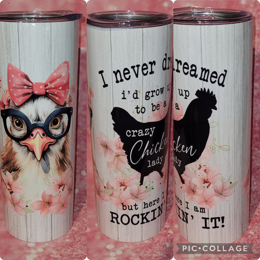 C295 Crazy Chicken Lady 20oz Tumbler