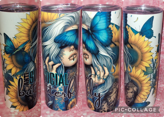 Anti Social Butterfly 20oz Tumbler