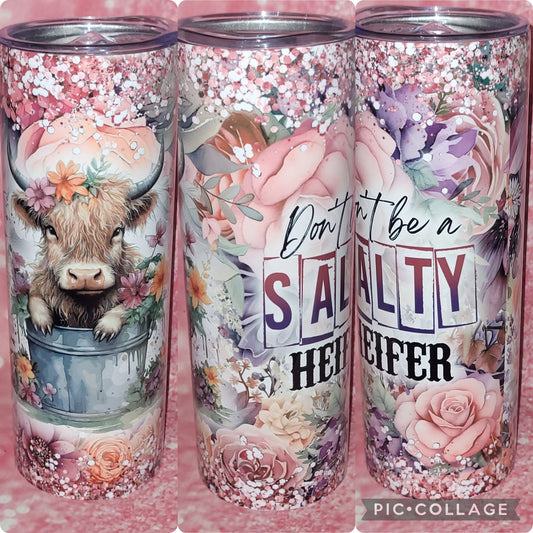 Salty Heifer Cow 20oz Tumbler