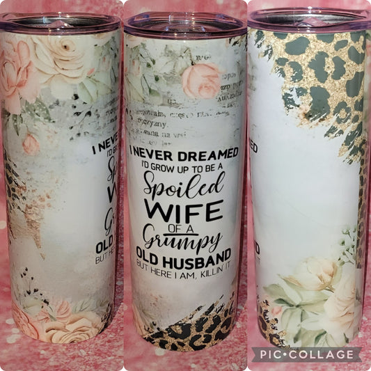 S163 Spoiled Wife 20oz Tumbler