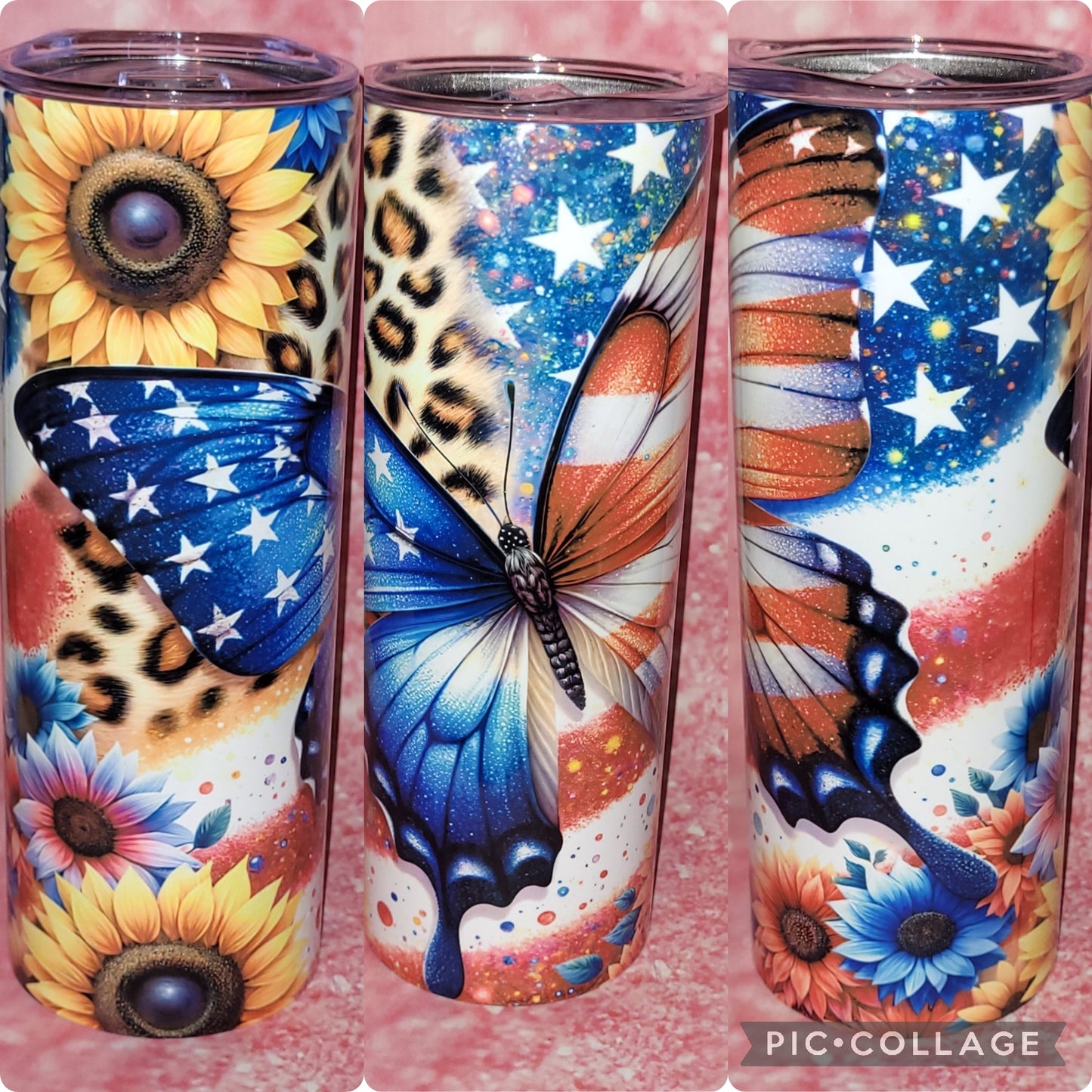 A5 Patriotic Butterfly 20oz Tumbler