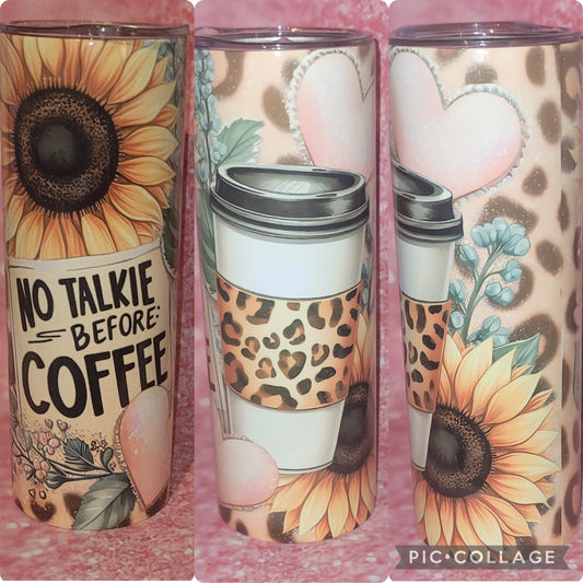 No Talkie Before Coffee 20oz Tumbler