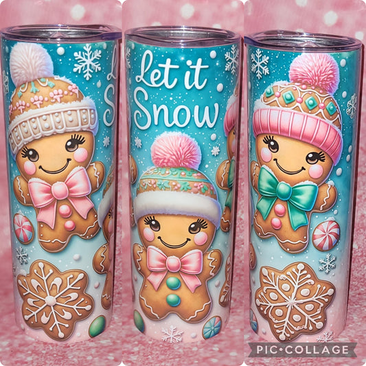 Let It Snow Gingerbread 20oz Tumbler