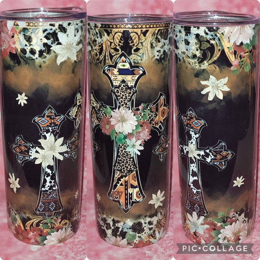 R94 Western Country Cross 20oz Tumbler