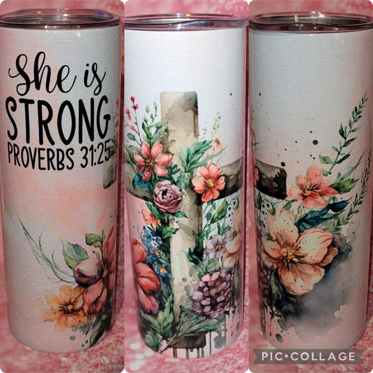 R82 She Is Strong 20oz Tumbler