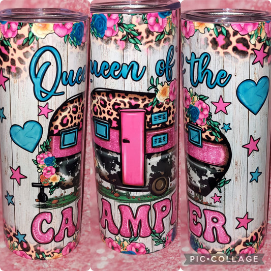 B28 Queen Of The Camper 20oz Tumbler